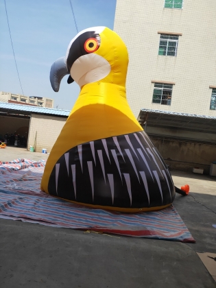 Inflatable bird tent