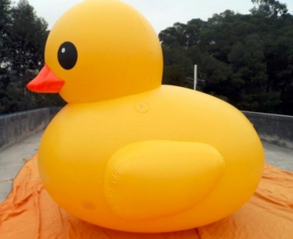 inflatable yelllow duck ball...