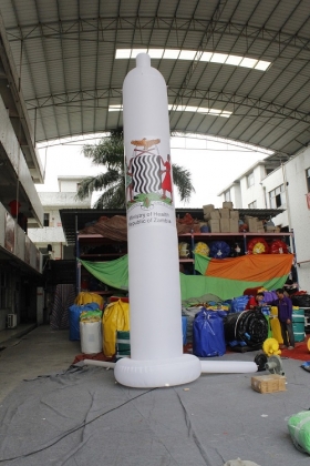 Inflatable condom model