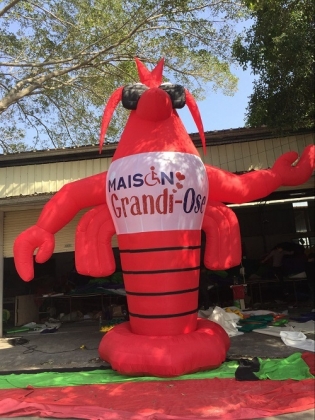 Inflatable giant lobster