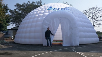giant inflatable white dome ...