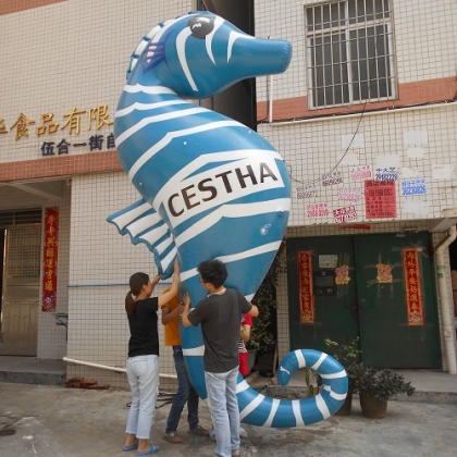 inflatable pvc sea horse bal...