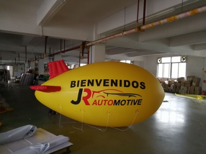 yellow inflatable airship ba...