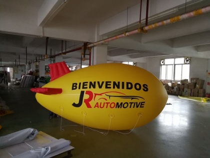 yellow inflatable airship ba...