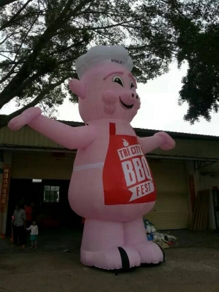 inflatable pig chef cartoon