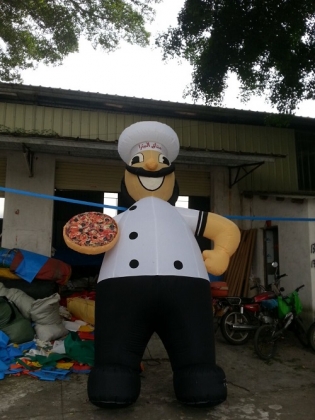 inflatable pizza chef cartoo...