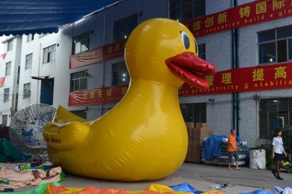 inflatable yellow duck