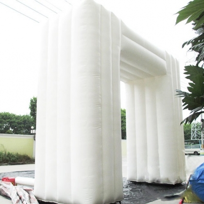 white inflatable rectangle a...