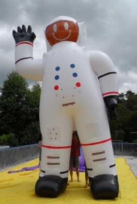 flying inflatable spaceman