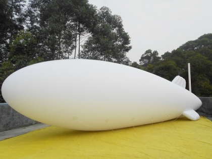 white inflatable blimp