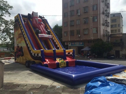 inflatable car toy slide