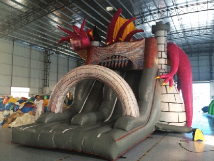 inflatable dragon castle and...