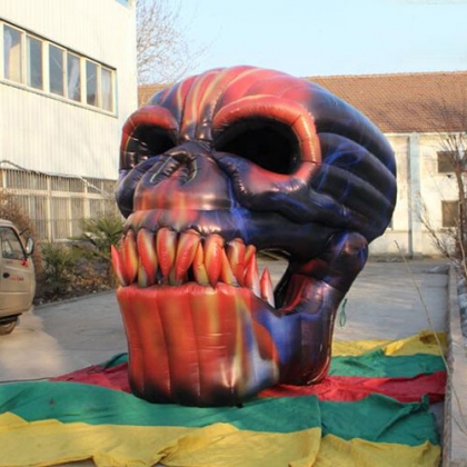 inflatable evil skull