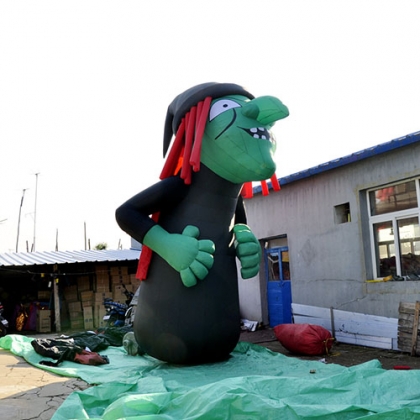 inflatable witch cartoon