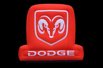 inflatable dodge logo wall