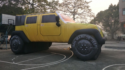 inflatable car , jeep vehicl...