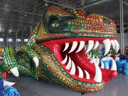 inflatable dinosaur tunnel