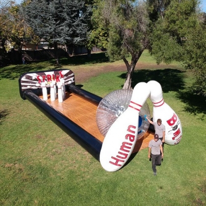 inflatable human zorbing bow...