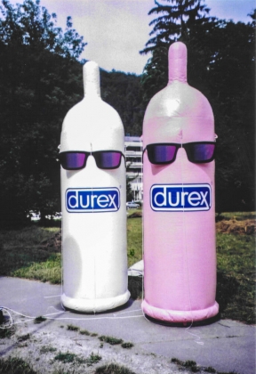 inflatable durex condom mode...