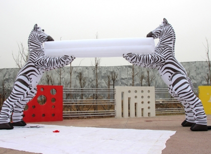 advertising inflatable zebra...