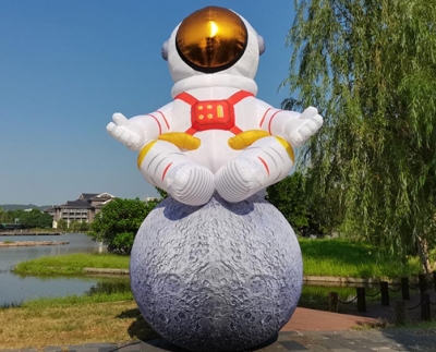 inflatable astronaut cartoon...