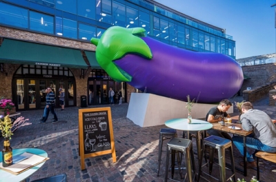 giant inflatable Aubergine, ...