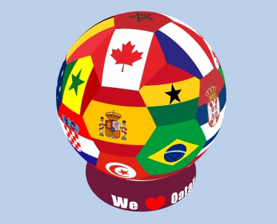 inflatable football qatar FI...