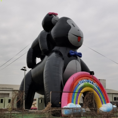 giant inflatable monkey , in...