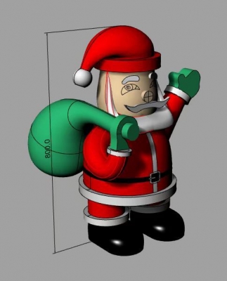 inflatable santa cartoon wit...