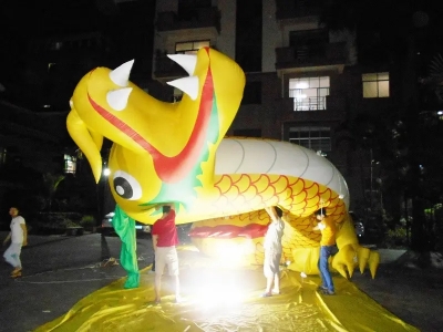 giant inflatable dragon ball...