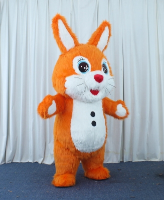 Inflatable Orange Rabbit Mas...