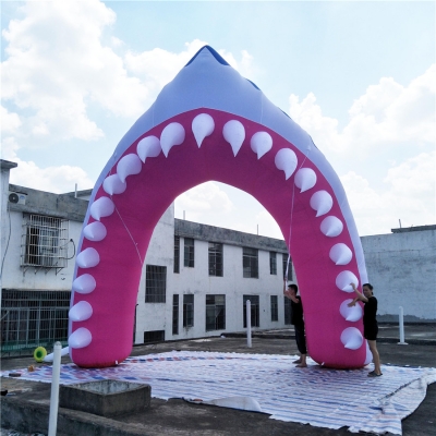 inflatable shark mounth arch...