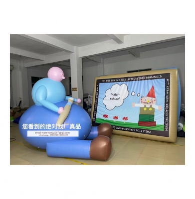 pvc cartoon inflatable paint...