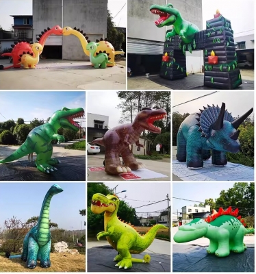 advertising inflatable dinos...