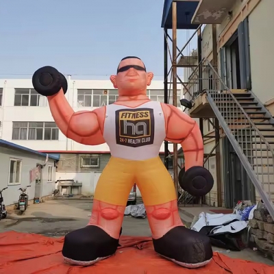 inflatable gym muscle man in...