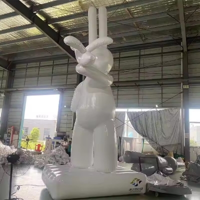 Inflatable pink Bunny with E...