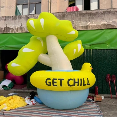 Inflatable plant and flowers...