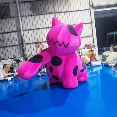 inflatable big pink cat cart...