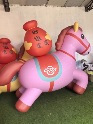 inflatable horse with wealth...