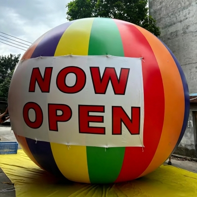 inflatable rainbow sphere pv...