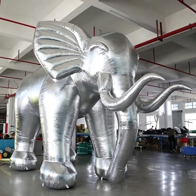 inflatable silver elephant c...