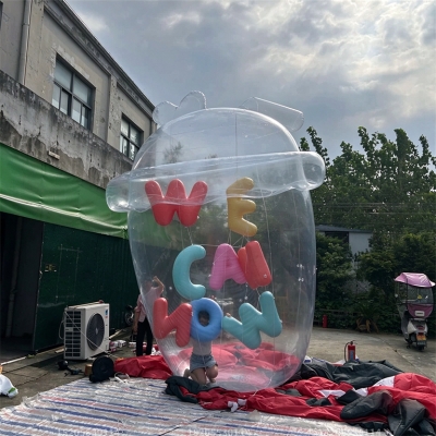 inflatable transparent cup w...